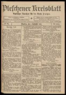 Pleschener Kreisblatt: Amtlicher Anzeiger f&uuml;r den Kreis Pleschen 1909.09.01 Jg.57 Nr70