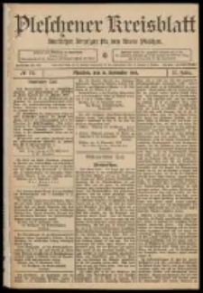 Pleschener Kreisblatt: Amtlicher Anzeiger f&uuml;r den Kreis Pleschen 1909.09.18 Jg.75 Nr75