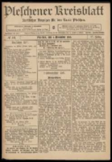 Pleschener Kreisblatt: Amtlicher Anzeiger f&uuml;r den Kreis Pleschen 1909.11.06 Jg.57 Nr89