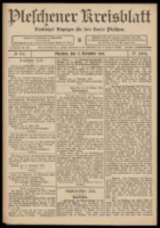 Pleschener Kreisblatt: Amtlicher Anzeiger für den Kreis Pleschen 1909.11.17 Jg.57 Nr92