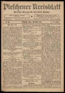 Pleschener Kreisblatt: Amtlicher Anzeiger für den Kreis Pleschen 1909.12.08 Jg.57 Nr98