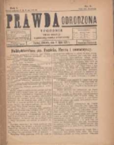 Prawda Odrodzona: tygodnik: organ opozycji Narodowej Partii Robotniczej 1926.07.04 R.1 Nr2
