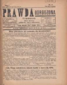 Prawda Odrodzona: tygodnik: organ opozycji Narodowej Partii Robotniczej 1926.08.01 R.1 Nr6