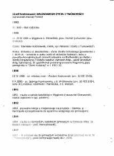 Kalendarium życia i tw&oacute;rczości J&oacute;zefa Kostrzewskiego