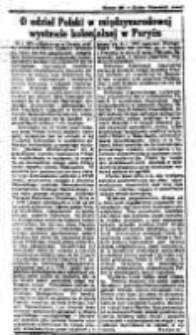 O udział Polak&oacute;w w Międzynarodowej Wystawie Kolonjalnej w Paryżu