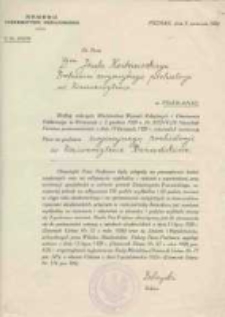 Nominacja na prof. zwyczajnego prehistorii w Uniwersytecie Poznańskim