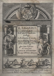 Il cesarino ovvero dell'arte di cavalcare dialogo di Baldouino de monte Simoncelli