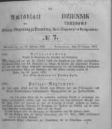Amtsblatt der K&ouml;niglichen Preussischen Regierung zu Bromberg. 1857.02.13 No.7