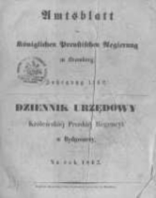 Amtsblatt der K&ouml;niglichen Preussischen Regierung zu Bromberg. 1862.01.03 No.1