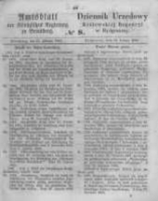 Amtsblatt der K&ouml;niglichen Preussischen Regierung zu Bromberg. 1862.02.21 No.8
