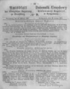 Amtsblatt der K&ouml;niglichen Preussischen Regierung zu Bromberg. 1862.02.28 No.9