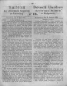 Amtsblatt der K&ouml;niglichen Preussischen Regierung zu Bromberg. 1862.04.04 No.14