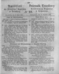 Amtsblatt der K&ouml;niglichen Preussischen Regierung zu Bromberg. 1862.04.11 No.15