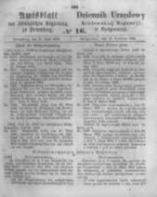 Amtsblatt der K&ouml;niglichen Preussischen Regierung zu Bromberg. 1862.04.18 No.16