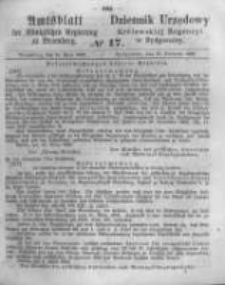 Amtsblatt der K&ouml;niglichen Preussischen Regierung zu Bromberg. 1862.04.25 No.17