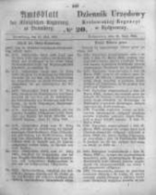 Amtsblatt der K&ouml;niglichen Preussischen Regierung zu Bromberg. 1862.05.16 No.20