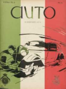 Auto: miesięcznik: organ Automobilklubu Polski oraz Klub&oacute;w Afiljowanych: mensile: Organo Ufficiale Dell'AutomobillClub Polski Degl'Automobilclub Affigliati sierpień Nr8