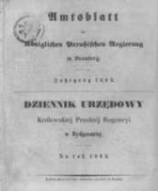 Amtsblatt der K&ouml;niglichen Preussischen Regierung zu Bromberg. 1863.01.02 No.1