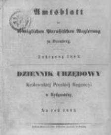 Amtsblatt der Königlichen Preussischen Regierung zu Bromberg. 1863.01.02 No.1