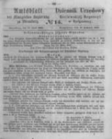 Amtsblatt der K&ouml;niglichen Preussischen Regierung zu Bromberg. 1863.04.10 No.15
