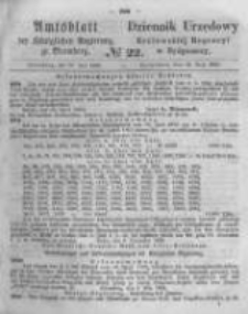 Amtsblatt der K&ouml;niglichen Preussischen Regierung zu Bromberg. 1863.05.29 No.22