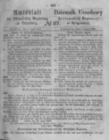 Amtsblatt der K&ouml;niglichen Preussischen Regierung zu Bromberg. 1864.07.01 No.27