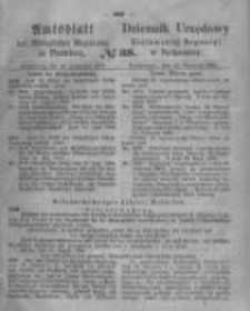 Amtsblatt der K&ouml;niglichen Preussischen Regierung zu Bromberg. 1864.09.16 No.38