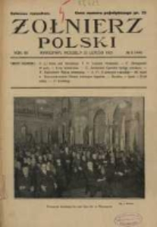 Żołnierz Polski : pismo poświęcone czynowi i doli żołnierza polskiego. R.7 1925 nr8