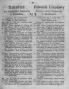 Amtsblatt der K&ouml;niglichen Preussischen Regierung zu Bromberg. 1865.02.03 No.5