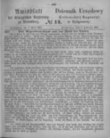 Amtsblatt der K&ouml;niglichen Preussischen Regierung zu Bromberg. 1865.04.07 No.14