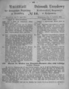 Amtsblatt der K&ouml;niglichen Preussischen Regierung zu Bromberg. 1865.04.14 No.15