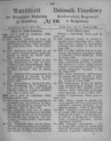 Amtsblatt der K&ouml;niglichen Preussischen Regierung zu Bromberg. 1865.04.21 No.16