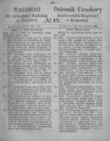 Amtsblatt der K&ouml;niglichen Preussischen Regierung zu Bromberg. 1865.04.28 No.17