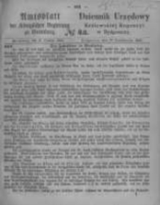 Amtsblatt der K&ouml;niglichen Preussischen Regierung zu Bromberg. 1865.10.27 No.43