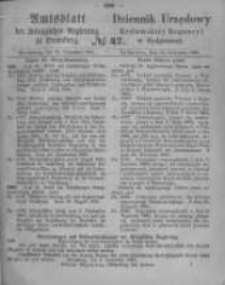 Amtsblatt der Königlichen Preussischen Regierung zu Bromberg. 1865.11.24 No.47