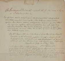 Informacja o śmierci Hr. Kazimierza Sokolnickiego