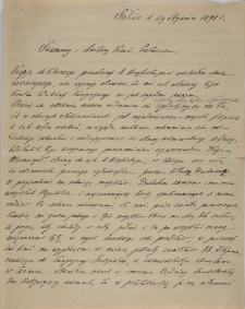 List Ludwika Mycielskiego z 29.I.1898