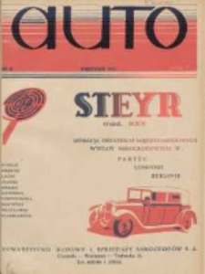 Auto: miesięcznik: organ Automobilklubu Polski oraz Klub&oacute;w Afiljowanych: organe officiel de l'AutomobilKlub Polski des clubs afili&eacute;s 1931 kwiecień Nr4