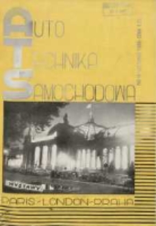 ATS Auto i Technika Samochodowa: organ Automobilklubu Polski oraz Klub&oacute;w Afiliowanych: organe officiel de l'AutomobilKlub Polski et des clubs affili&eacute;s 1936 listopad R.15 Nr11