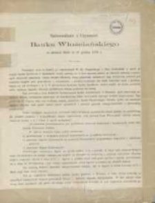 Sprawozdanie z Czynności Banku Włościańskiego od założenia Banku do 31 grudnia 1873 r.