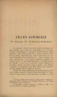 Prawo łowieckie w Polsce w wiekach średnich