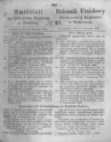Amtsblatt der K&ouml;niglichen Preussischen Regierung zu Bromberg. 1862.11.21 No.47