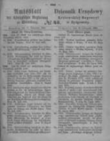 Amtsblatt der K&ouml;niglichen Preussischen Regierung zu Bromberg. 1865.11.10 No.45