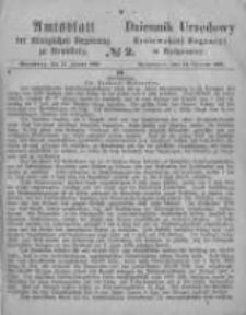 Amtsblatt der K&ouml;niglichen Preussischen Regierung zu Bromberg. 1866.01.12 No.2