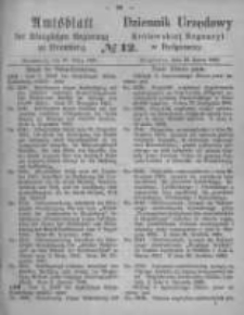 Amtsblatt der K&ouml;niglichen Preussischen Regierung zu Bromberg. 1866.03.23 No.12