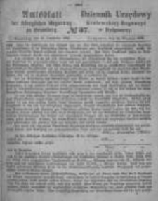 Amtsblatt der K&ouml;niglichen Preussischen Regierung zu Bromberg. 1866.09.14 No.37