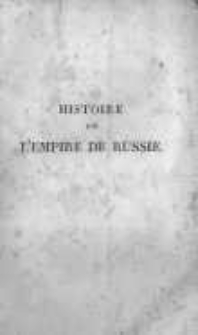 Histoire de l'empire de Russie. T.8