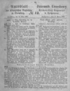Amtsblatt der K&ouml;niglichen Preussischen Regierung zu Bromberg. 1869.03.19 No.12
