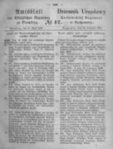 Amtsblatt der K&ouml;niglichen Preussischen Regierung zu Bromberg. 1869.04.23 No.17