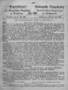 Amtsblatt der K&ouml;niglichen Preussischen Regierung zu Bromberg. 1869.07.16 No.29